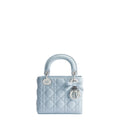 DR Mini Lady Bag Ice Blue Patent Silver Hardware