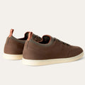 LP Knit-Collar Lace-Up Sneakers Brown