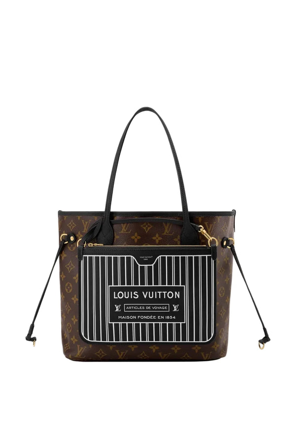 LVN Neverfull Inside Out MM Monogram Black