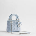 DR Mini Lady Bag Ice Blue Patent Silver Hardware