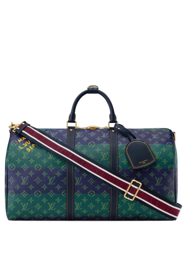 LVN 50 MONOGRAM Emerald Green & Navy Blue