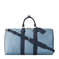LVN Keepall 50 Taigo Leather Ice Blue