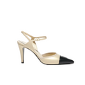 COCO Slingback Lambskin & Gross grain High Heels Beige & Black