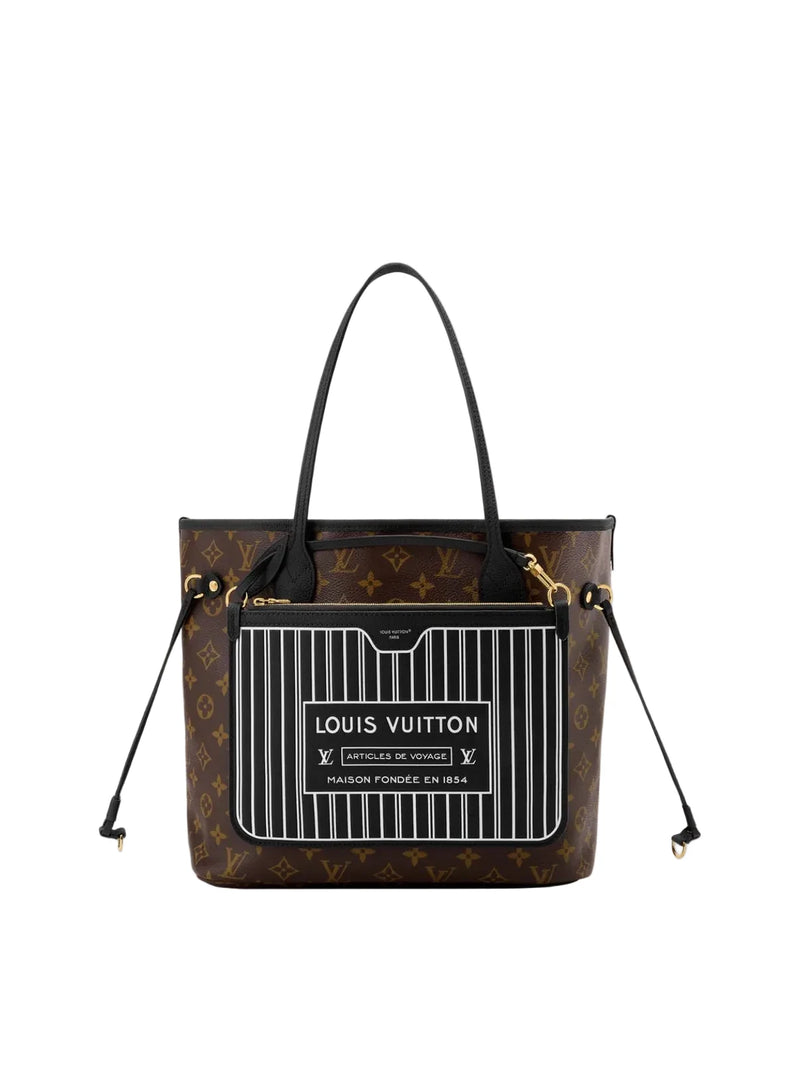 LVN Neverfull Inside Out MM Monogram Black