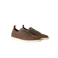 LP Knit-Collar Lace-Up Sneakers Brown