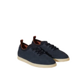 LP Knit-Collar Lace-Up Sneakers Navy Blue