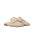 LVN Leather Mule Loafers Beige