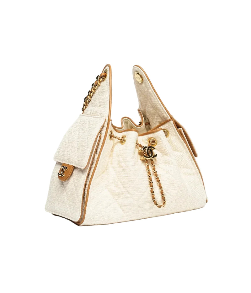 COCO 25 Small Handbag Ecru&Camel
