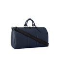 LVN Keepall 50 Leather Navy Blue