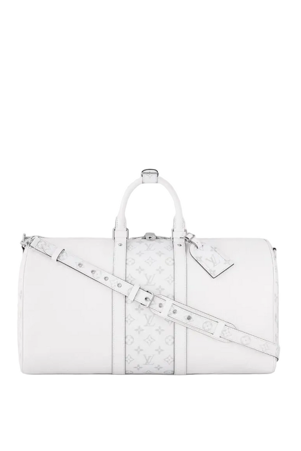 LVN Keepall 50 Taigo Leather White