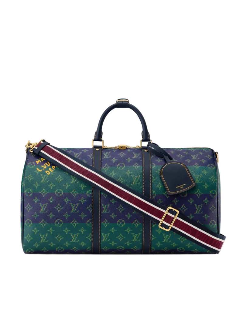 LVN 50 MONOGRAM Emerald Green & Navy Blue