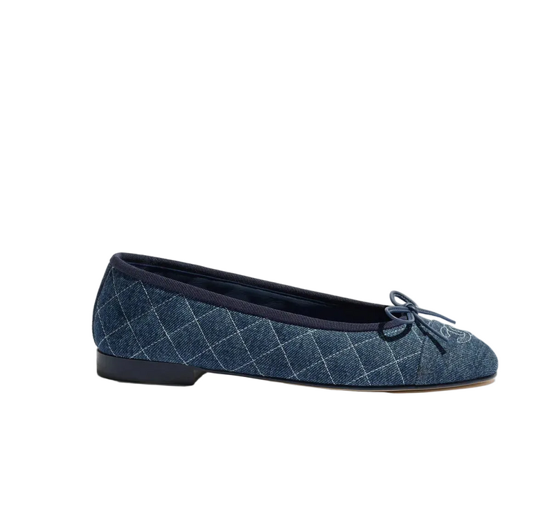 COCO ballet Flats Washed Denim Blue