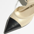 COCO Slingback Lambskin & Gross grain High Heels Beige & Black